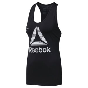 Reebok ACTIVCHILL Graphic Muskelshirt Damen - Schwarz - DE 346-SPX